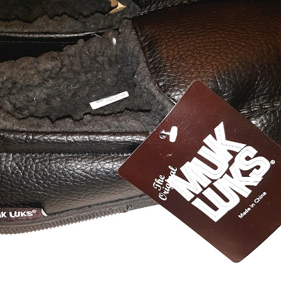 NWT Men's MUK LUKS Slip On Moccasins House Shoes - Picture 5 of 12